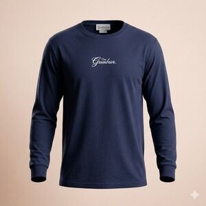 The Greenbrier Collection‎ T-Shirt Kids Medium Navy Blue Long Sleeve Logo Resort